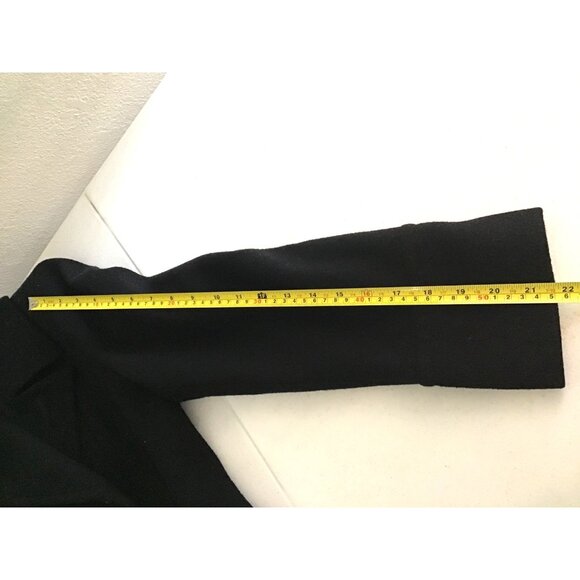 WORTHINGTON- WOMENS BLACK 98% WOOLBUTTON CLOSURE POCKETS COAT JACKET SIZE MEDIUM - Picture 5 of 8